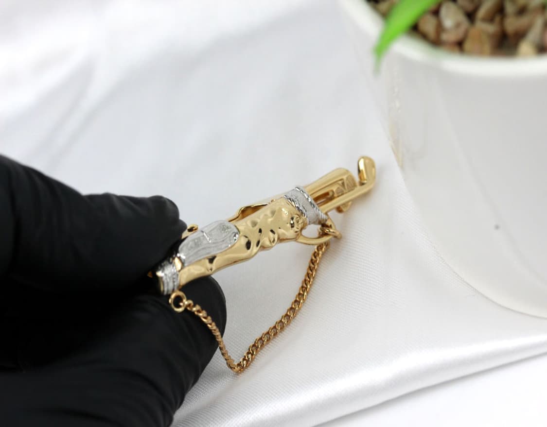 디올 A+등급 5.5cm 한정판 골프 가방 모티브 명품 넥타이핀 빈티지 상품이미지4