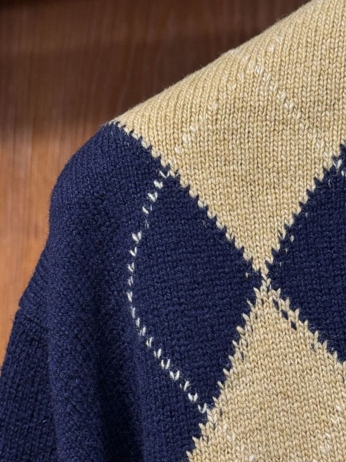 아쿠아스큐텀 아가일 니트 상품이미지4