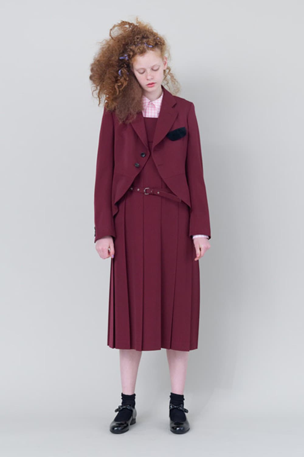 COMMEDESGARCONSGIRL 꼼데가르송걸 민소매 벨티드 원피스 S 상품이미지3