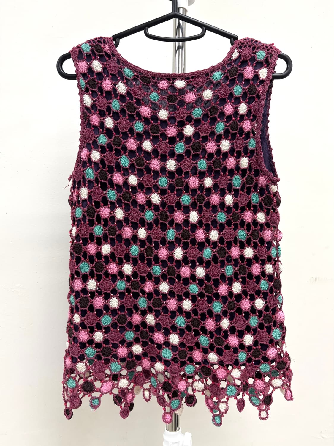 빈티지 핑크 크로셰 슬리브리스 상품이미지7