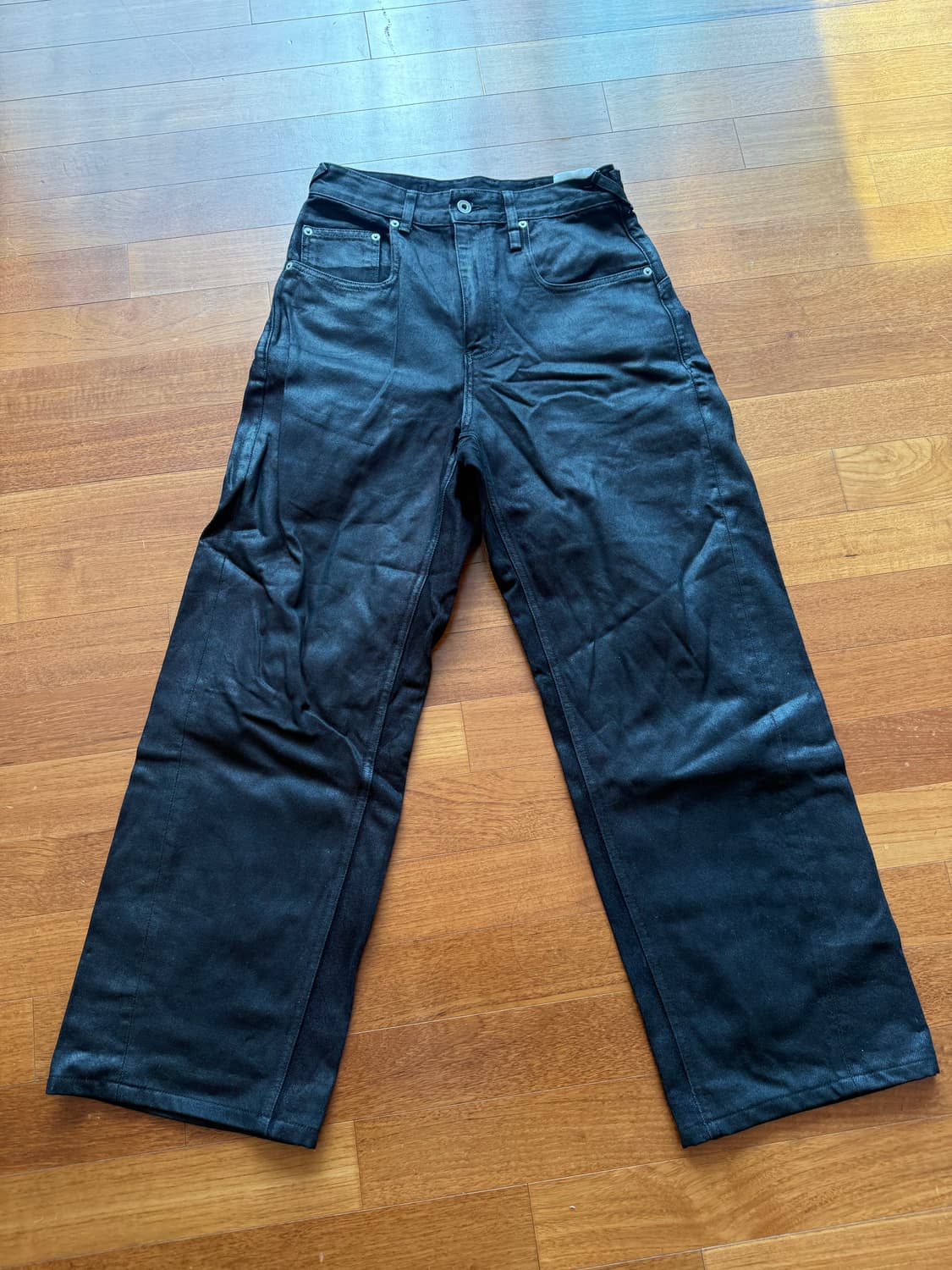 Yiyae 블랙 코팅진 small 상품이미지3