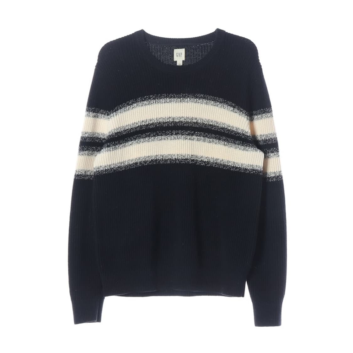 GAP 스트라이프 라운드넥 코튼 니트 L 상품이미지1