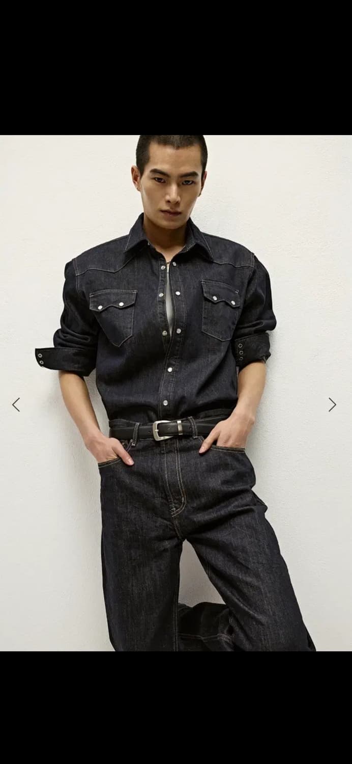 SAVAGE 웨스턴 데님 인드고 셔츠 XL 상품이미지1