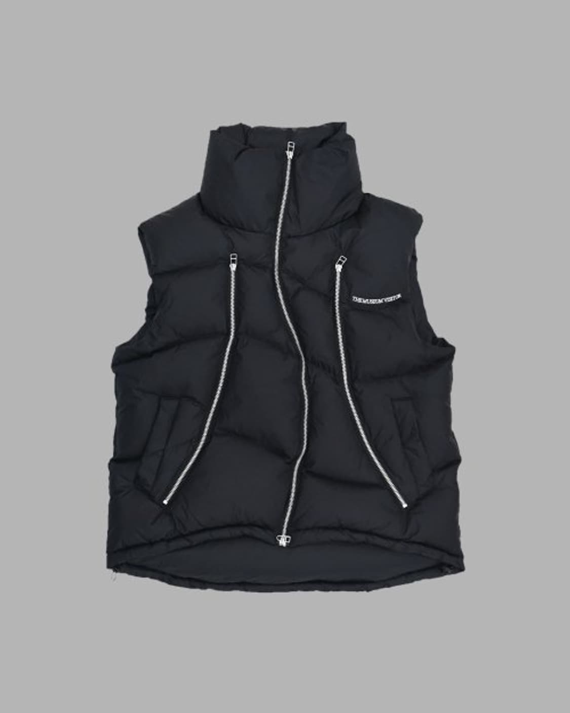 더뮤지엄비지터 CURVED ZIPPER PUFFER DOWN VEST 상품이미지1