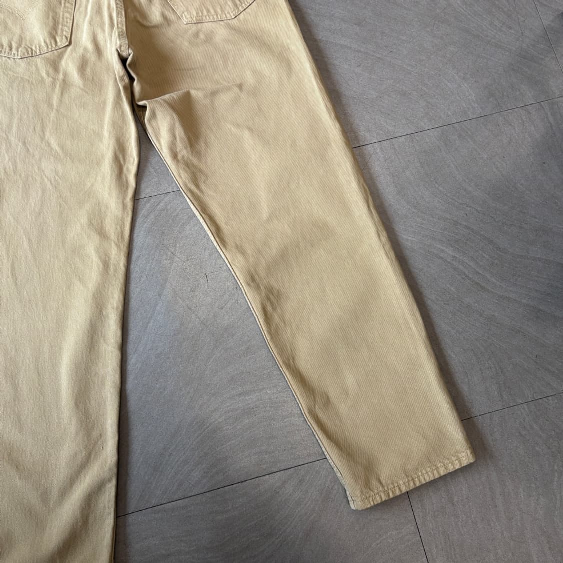 02년도 미국 생산 리바이스 550데님 베이지 팬츠 상품이미지9