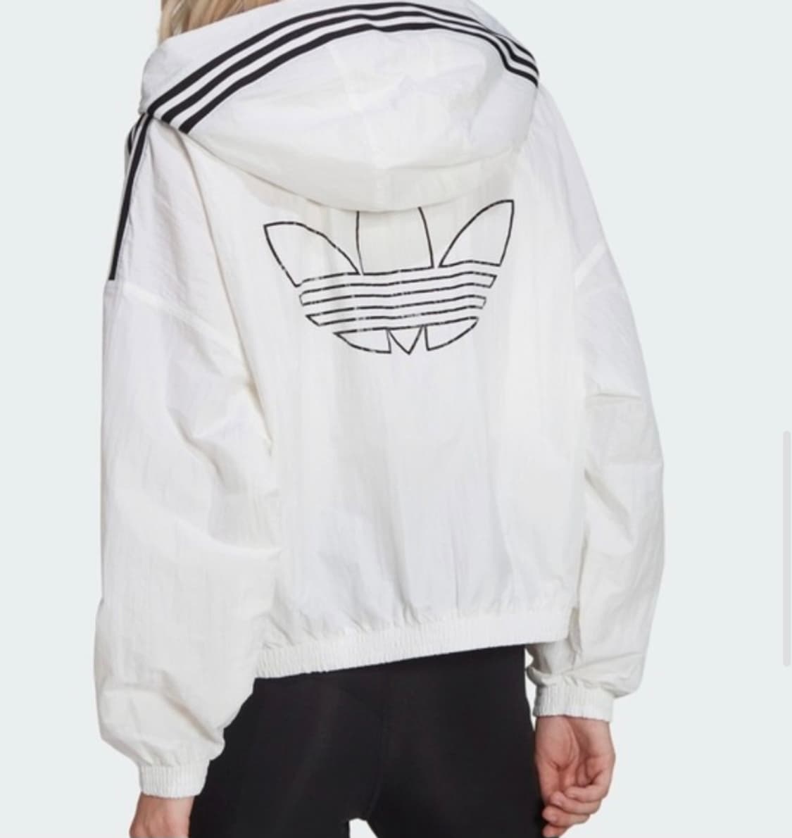 아디다스 크롭 파이어버드 바람막이/화이트 윈드브레이커 상품이미지4