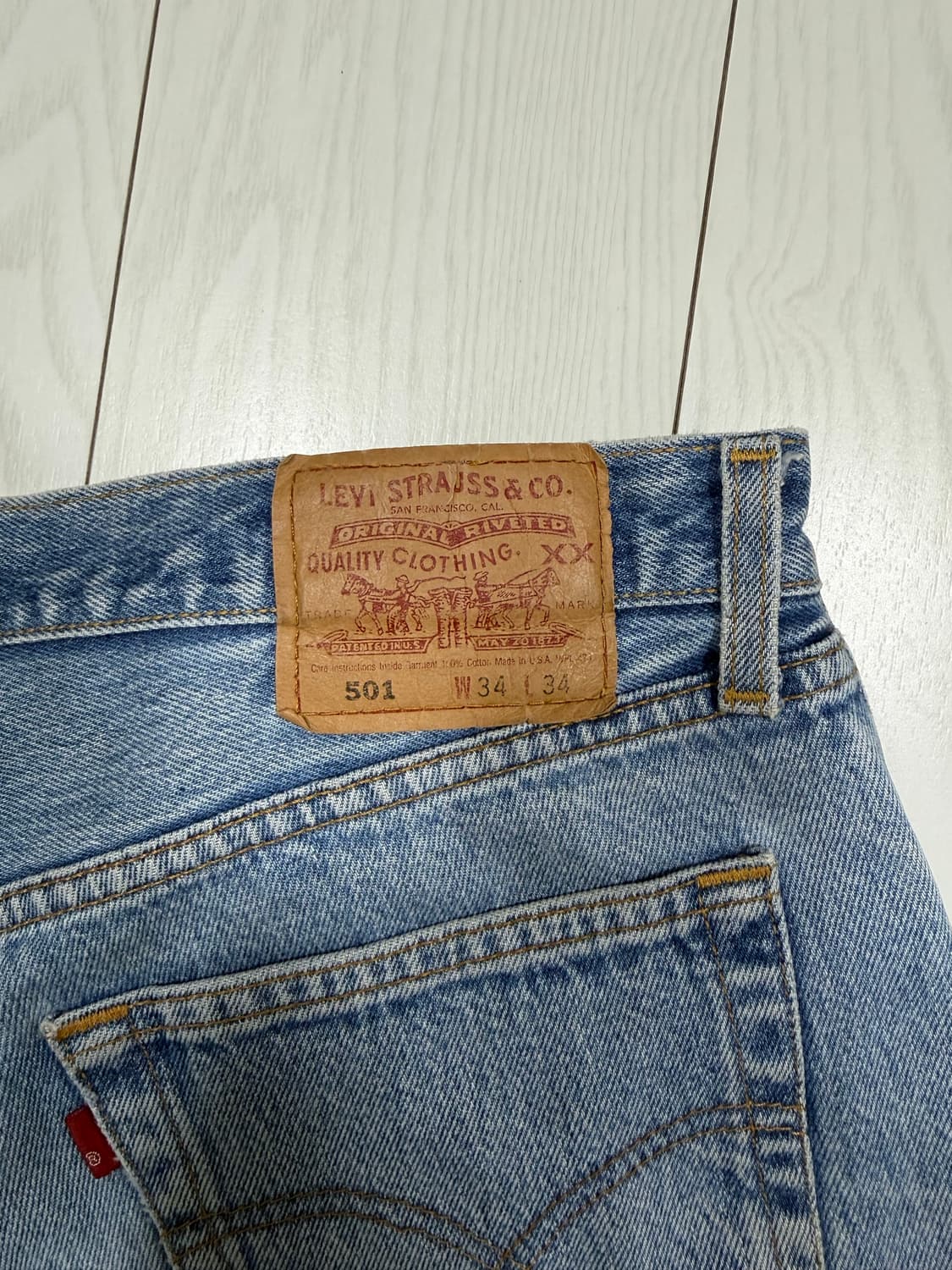 00s USA 빈티지 리바이스 501 데님팬츠 상품이미지4