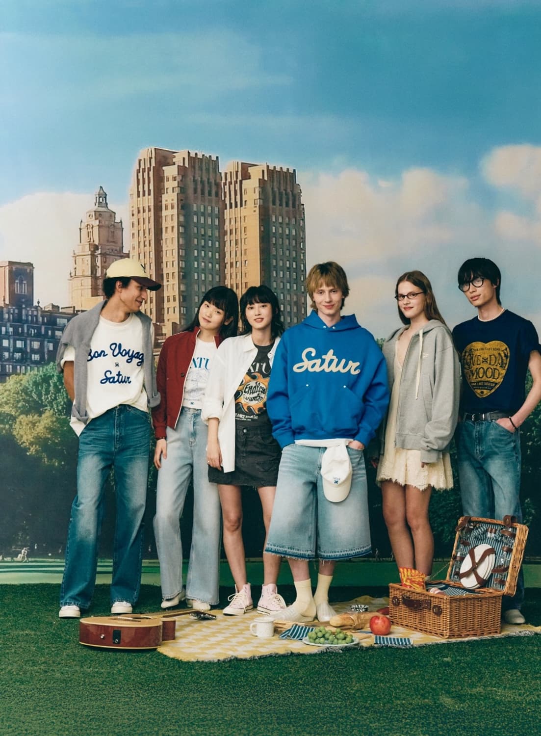 [L] 세터 루고 아플리케 리벳 후드티 블루 상품이미지3