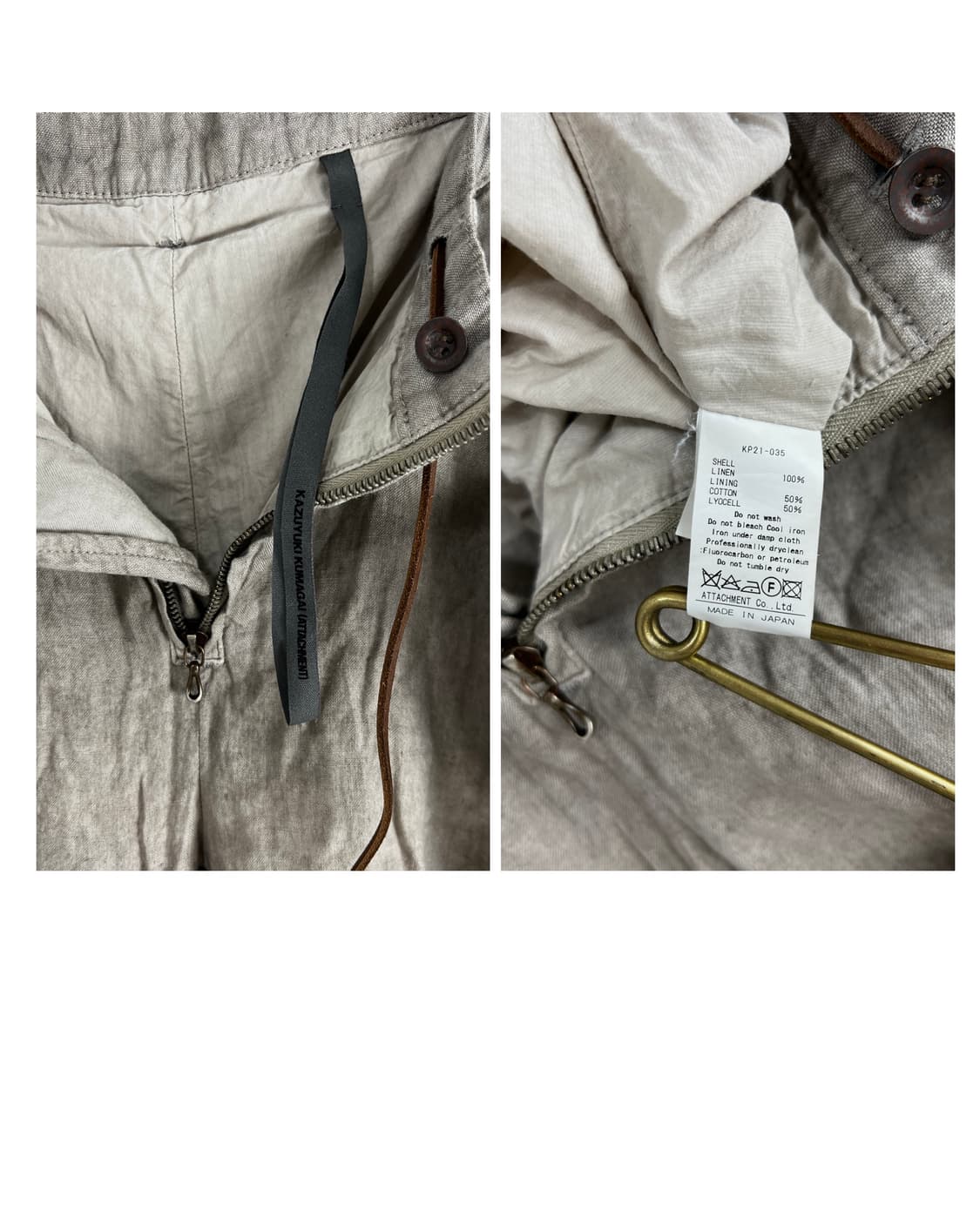 Kazuyuki Kumagai Attachment 린넨 사루엘팬츠 상품이미지3