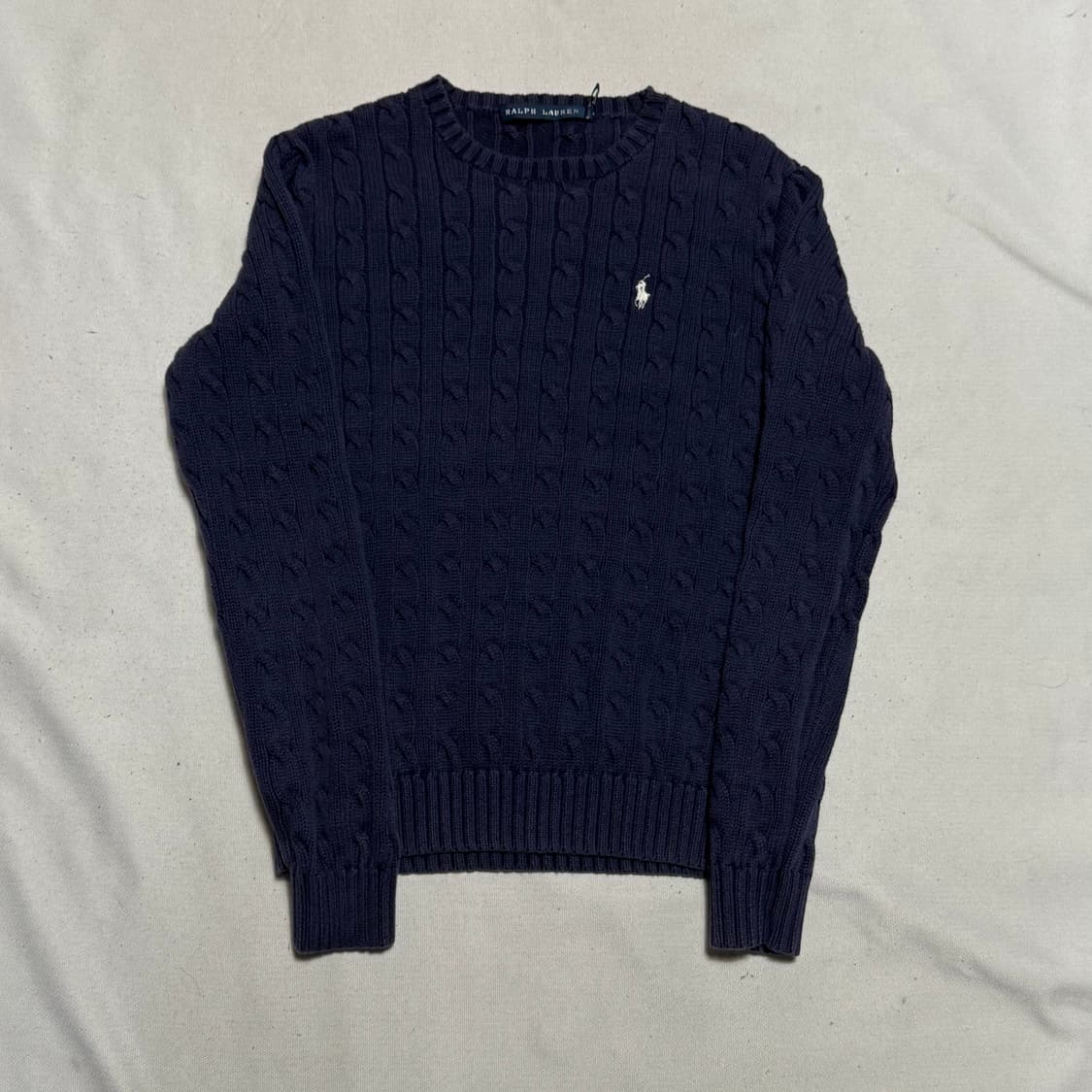 L 폴로랄프로렌 여성용 네이비 케이블 니트 상품이미지2