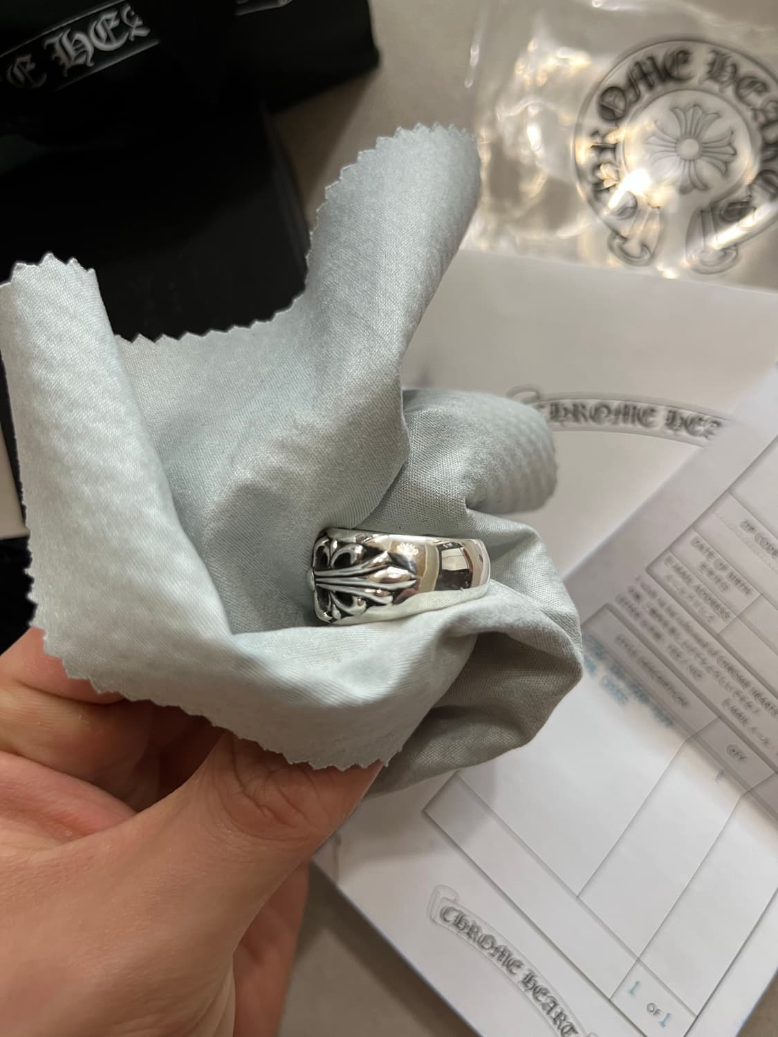 크롬하츠 플로랄 크로스링 us9(ks18호) 상품이미지6