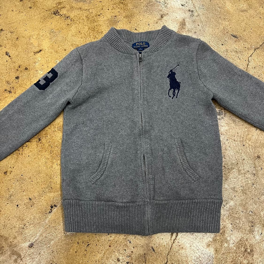 폴로 랄프로렌 그레이 빅포니 니트 집업  상품이미지3