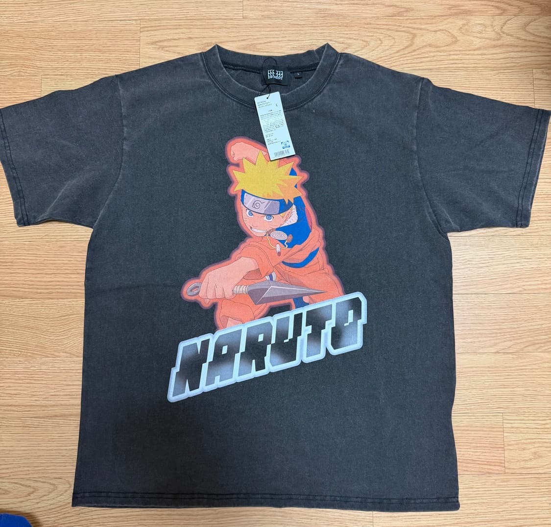 나루토 피그먼트 티셔츠 라지 새상품 상품이미지1