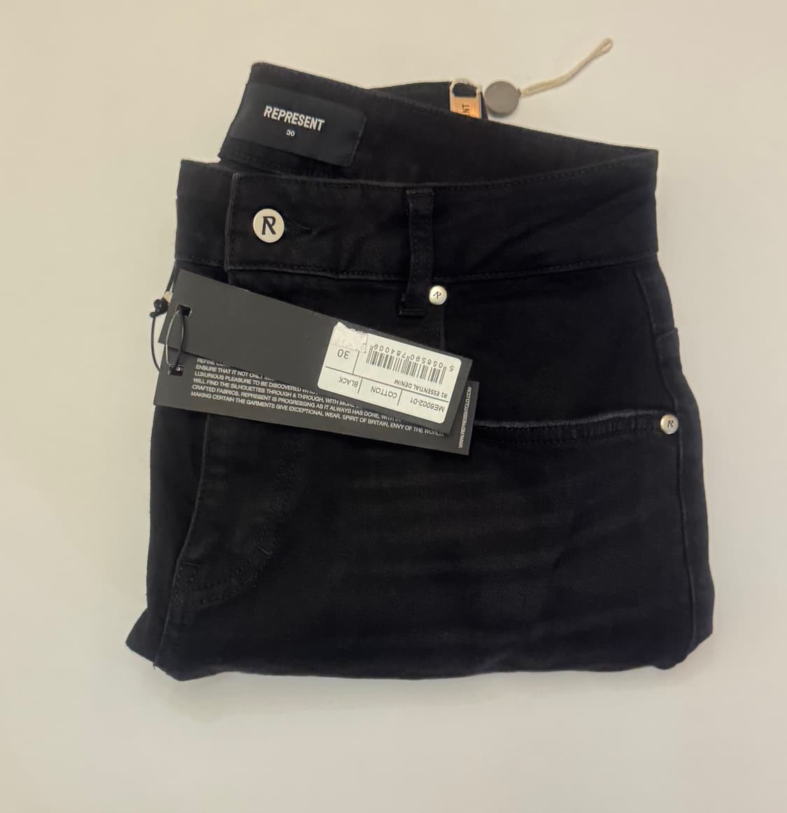 represent   리프레젠트 블랙 워싱 슬림핏  데님 팬츠  상품이미지10