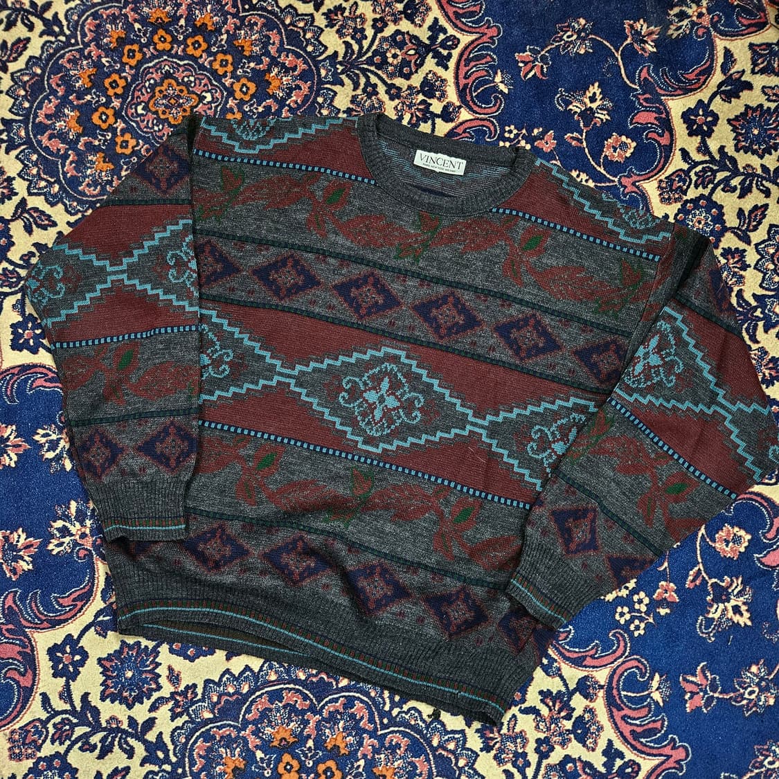 VINCENT in Italy 빈티지 패너니즈 니트 웨어 50size 상품이미지1