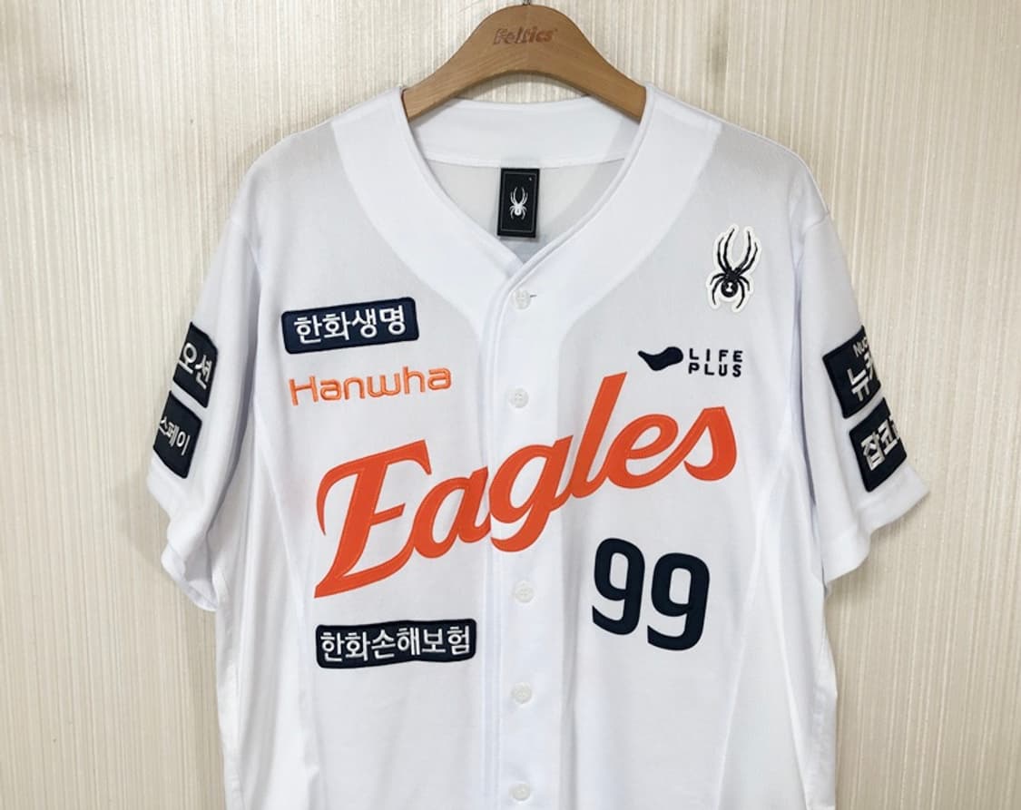 KBO 스파이더 한화이글스 25시즌 어센틱 홈유니폼 L #99 류현진 상품이미지2