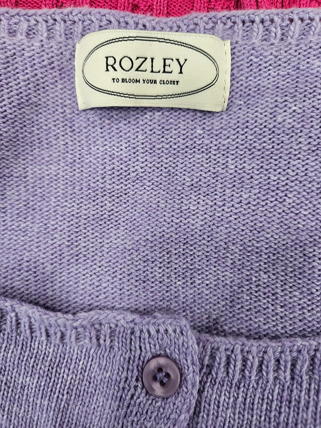 연보라 스퀘어넥 가디건 상품이미지3