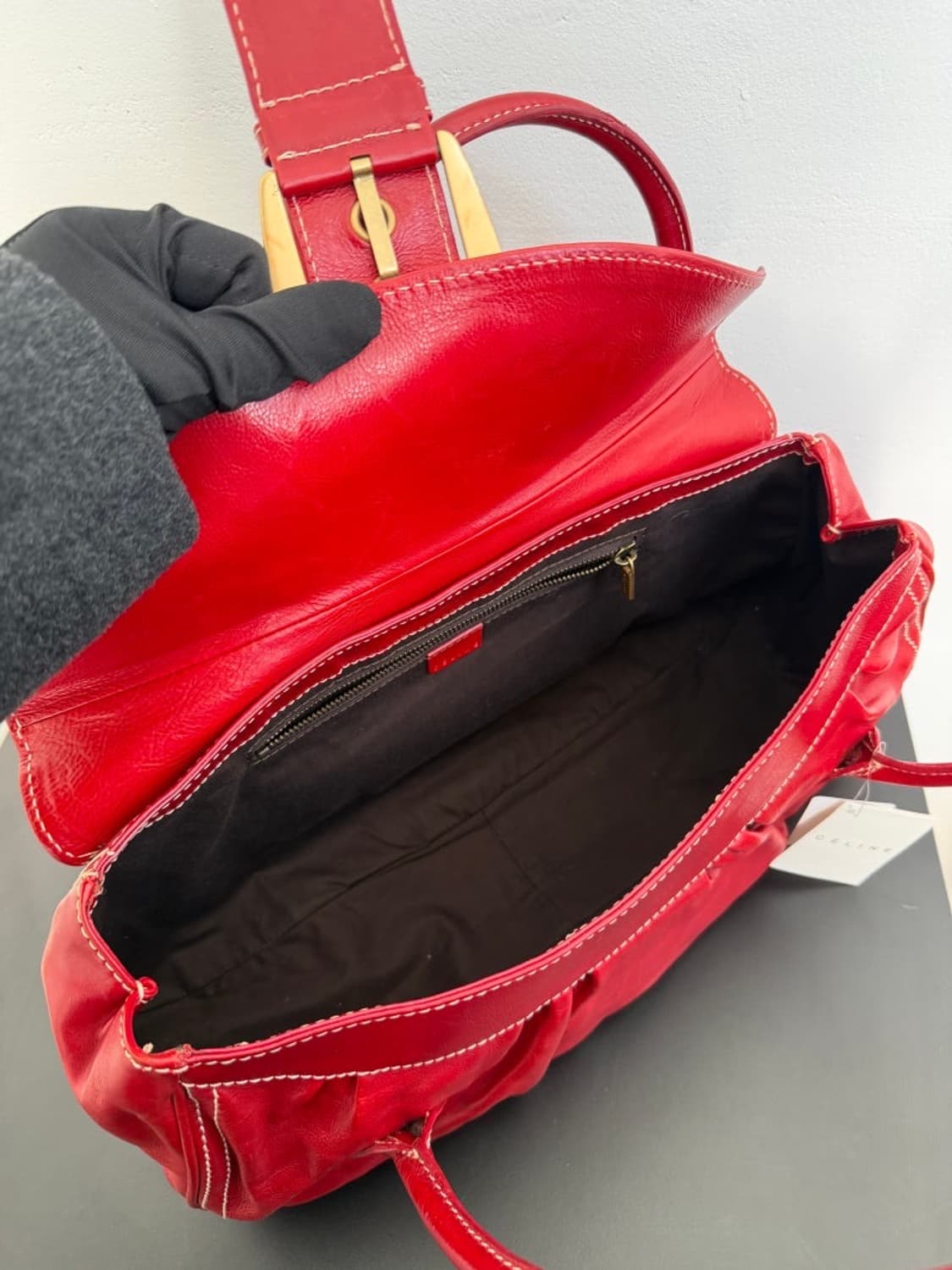 셀린느 빈티지 버클레더 숄더백 상품이미지8