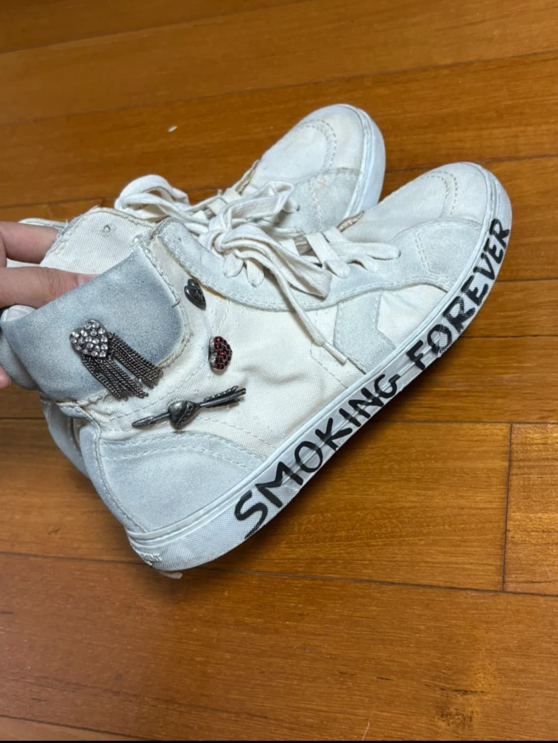 생로랑 forever smoking 하이탑 스니커즈 40사이즈 상품이미지1