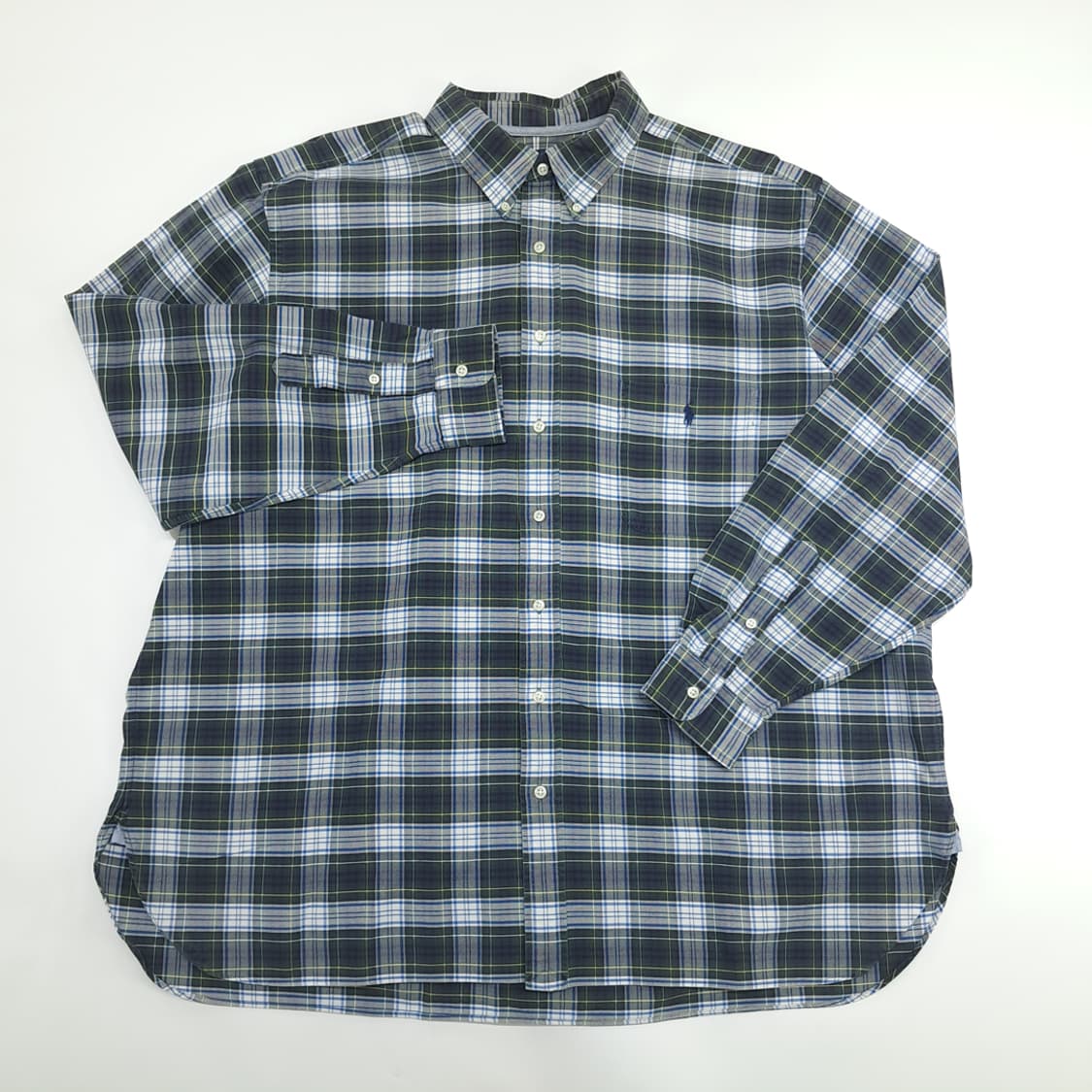 Co900 2XL Big 폴로 랄프로렌 블랙워치 스몰타탄체크 긴팔 셔츠 상품이미지2