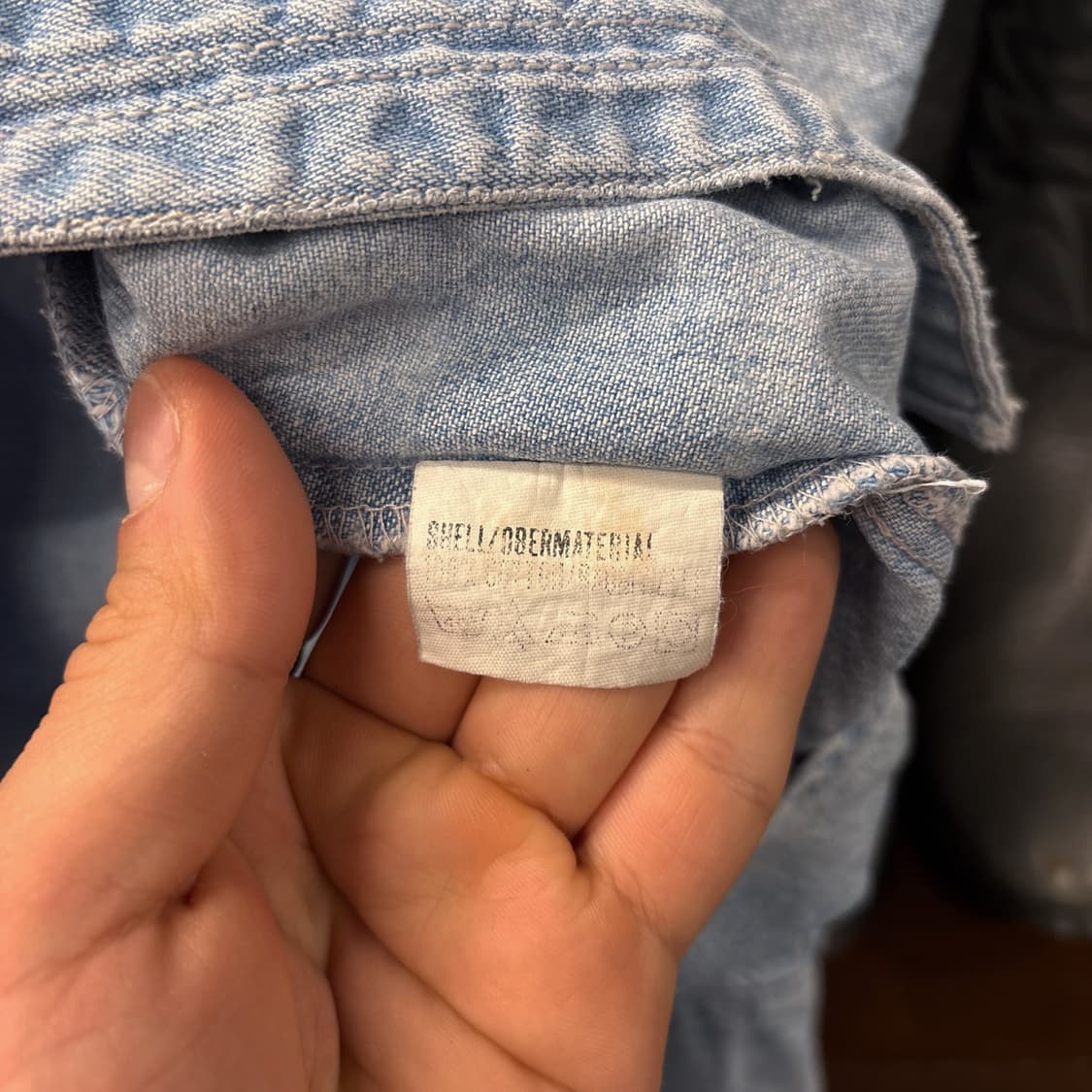 90s 리바이스 화이트탭 리벳버튼 워싱 데님 워크셔츠 N1201 상품이미지10