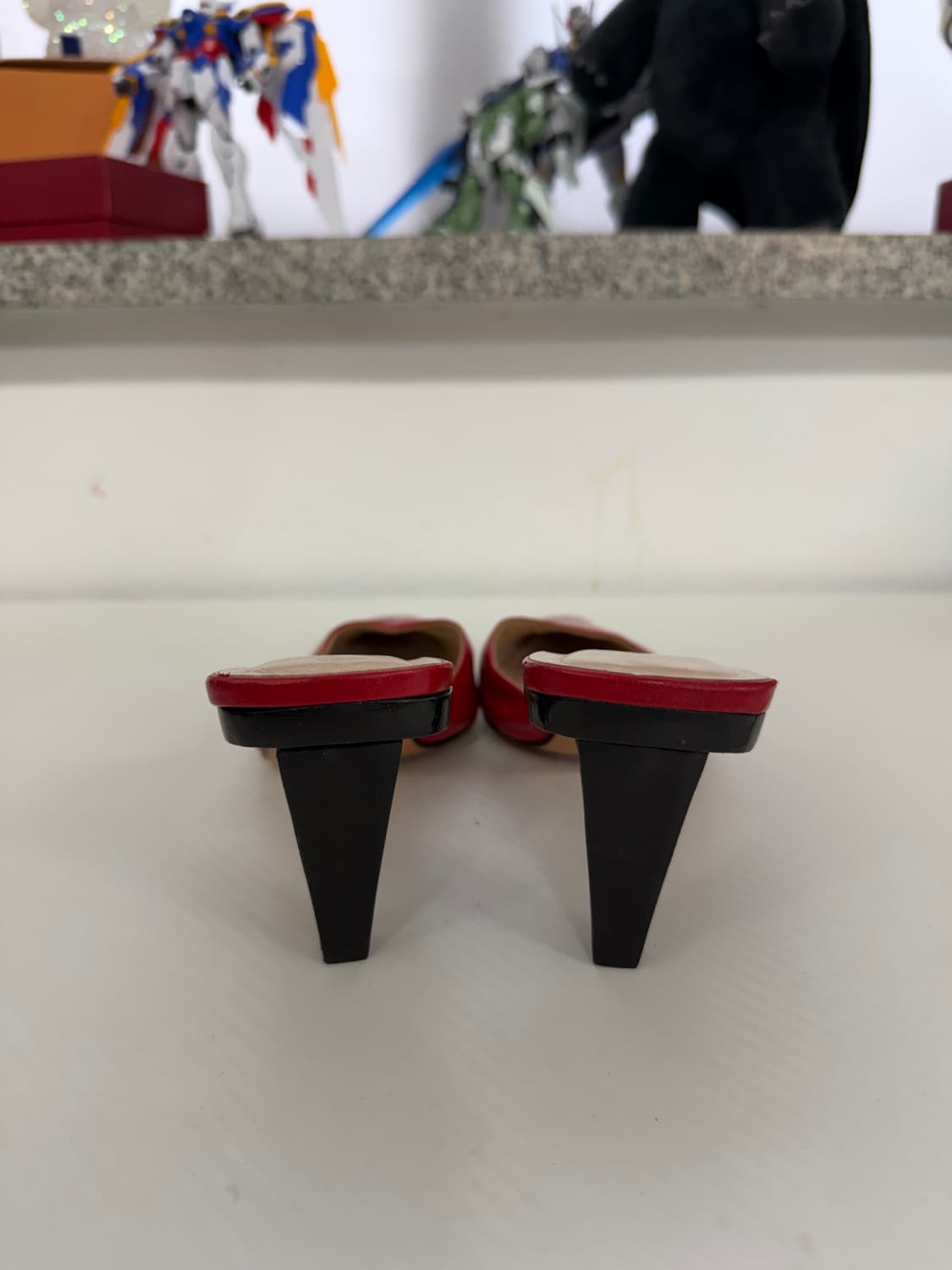 정품) 쥬세페자노티 레드 가죽 뮬 슬리퍼 37.5 상품이미지6