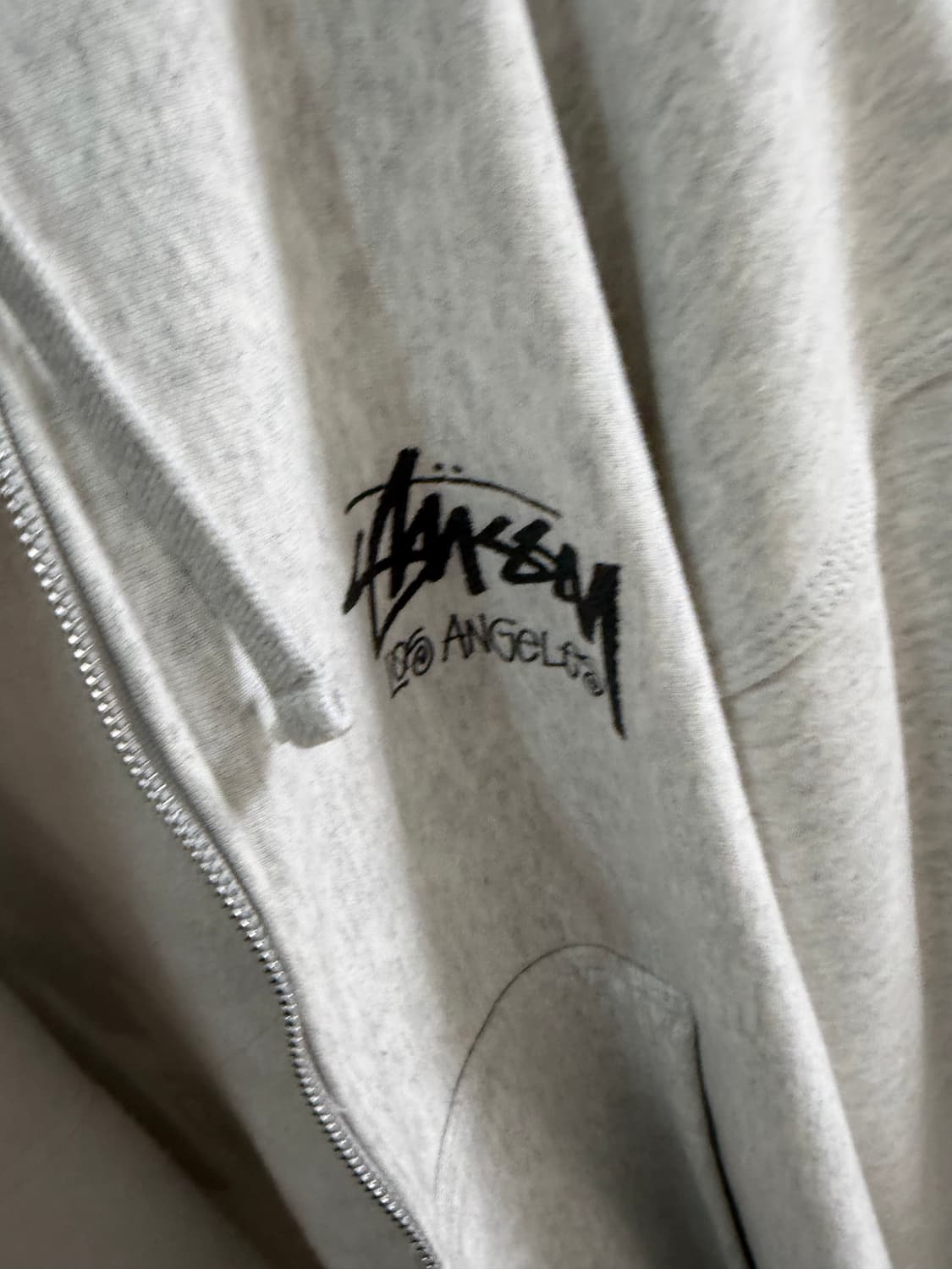 스투시 LA 로스앤젤레스 엘에이 후드집업 멜란지 L 상품이미지3