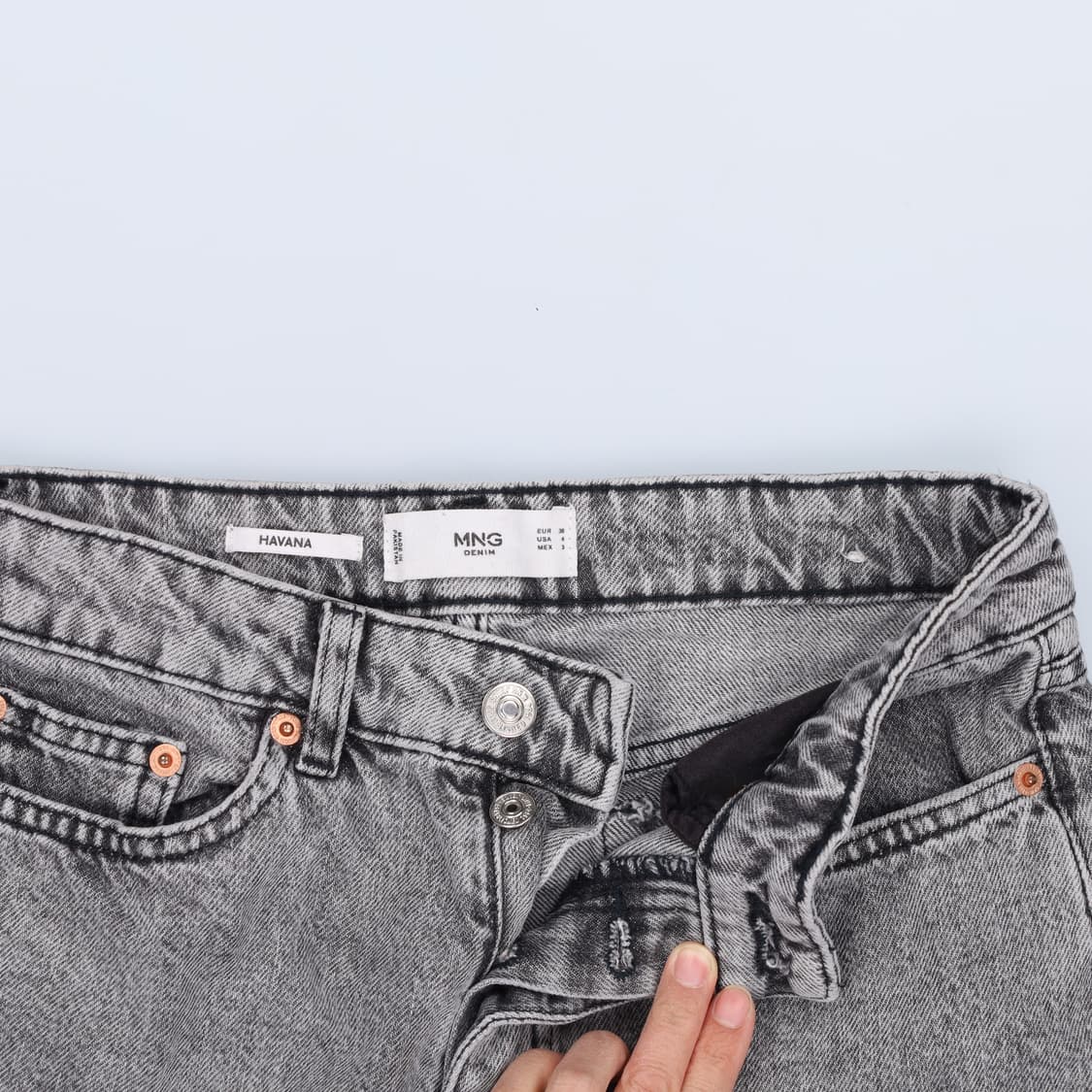 36 MNG망고 그레이 데님팬츠 0309H1 상품이미지3