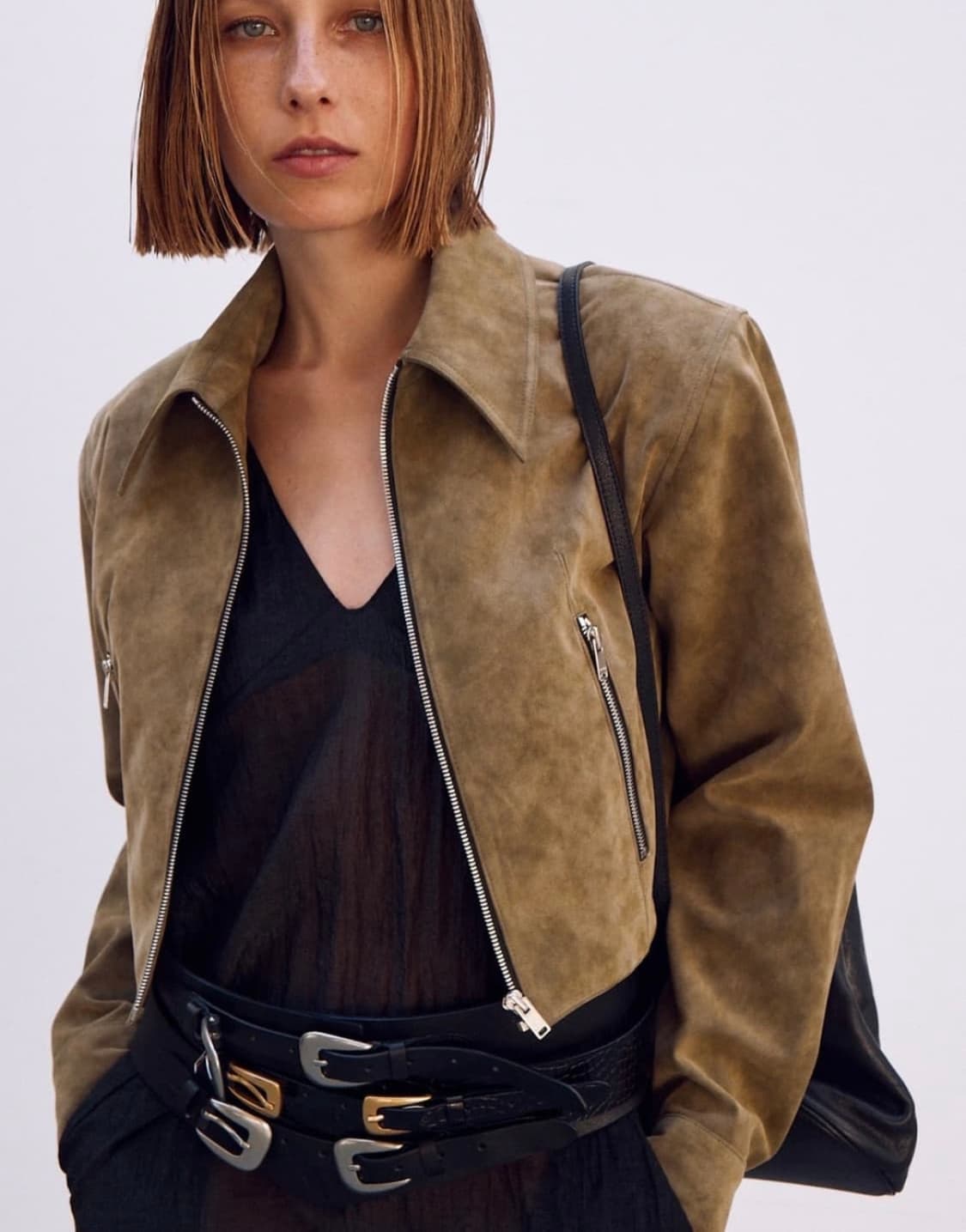 렉토 모데나 스웨이드 크롭 자켓 MODENA FAUX 상품이미지1