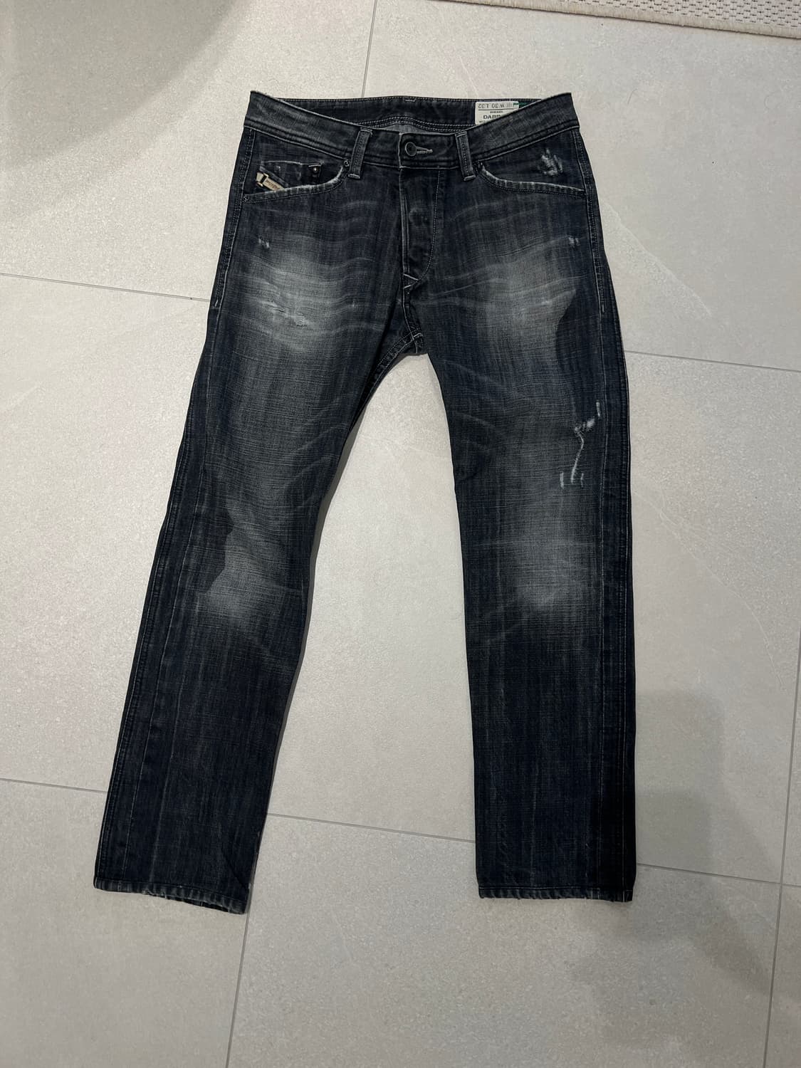 디젤 워싱 흑청 데님팬츠 상품이미지1