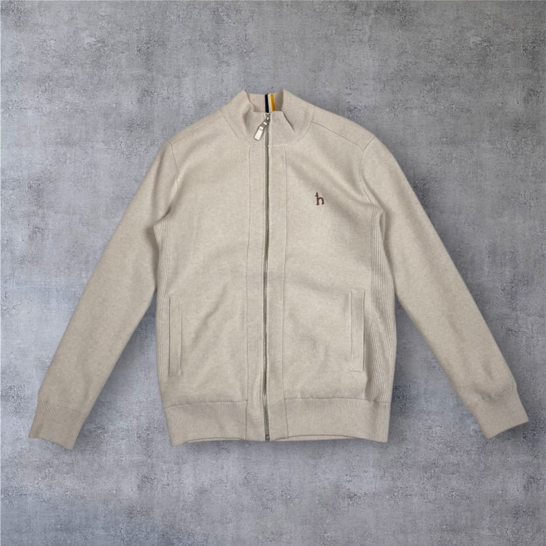 헤지스 Hazzys 아이보리 니트 집업 95 상품이미지1