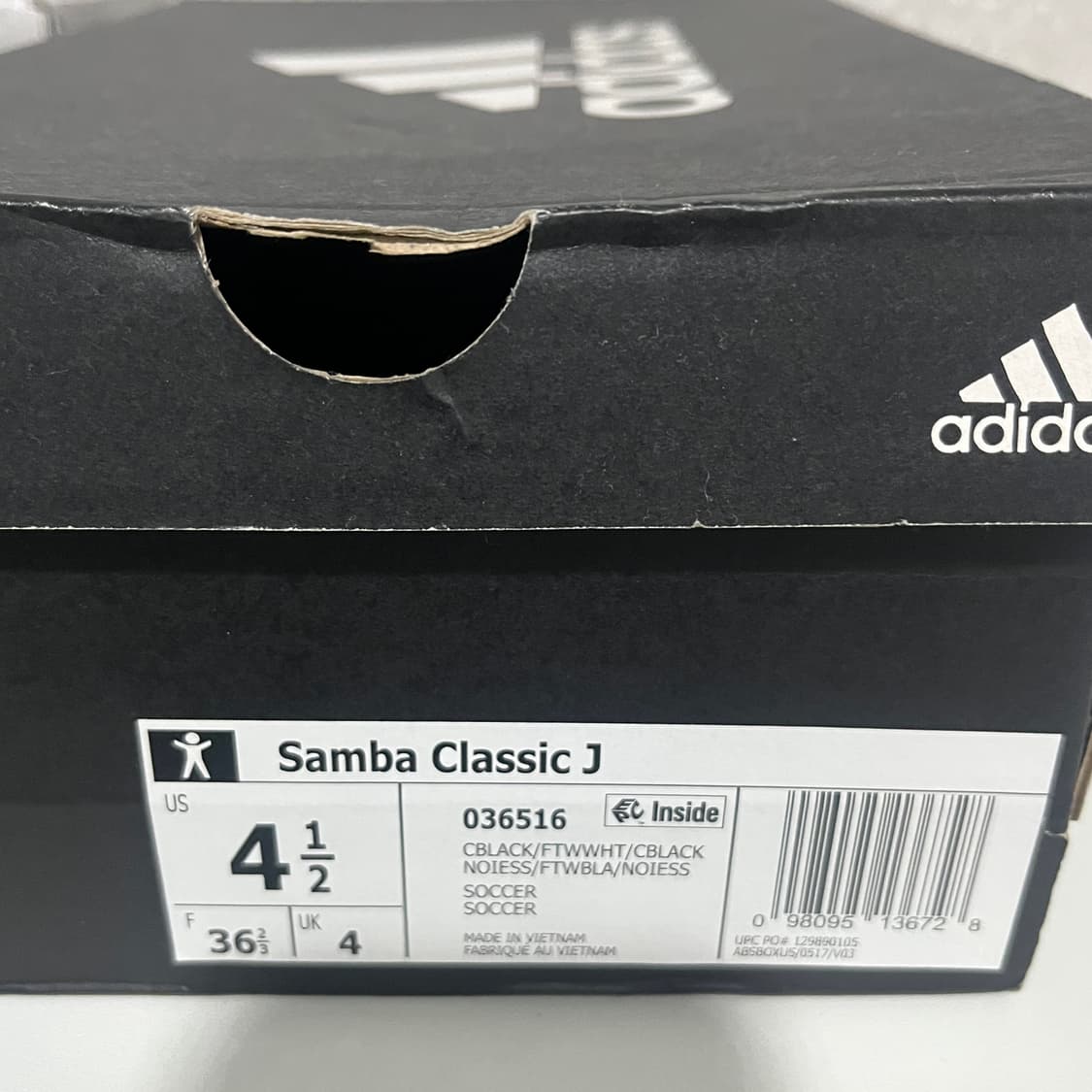 아디다스 삼바 J 클래식 코어 블랙 230 (036516) 상품이미지10