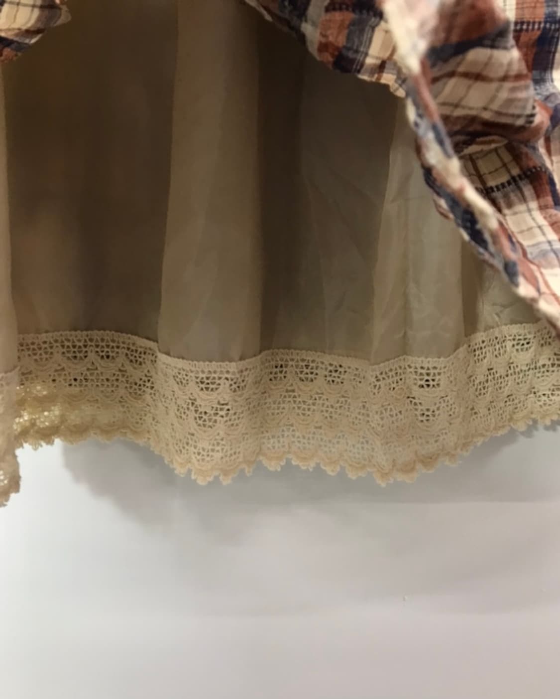 Jpn Mori girl Brown Plaid Tiered Skirt 상품이미지4