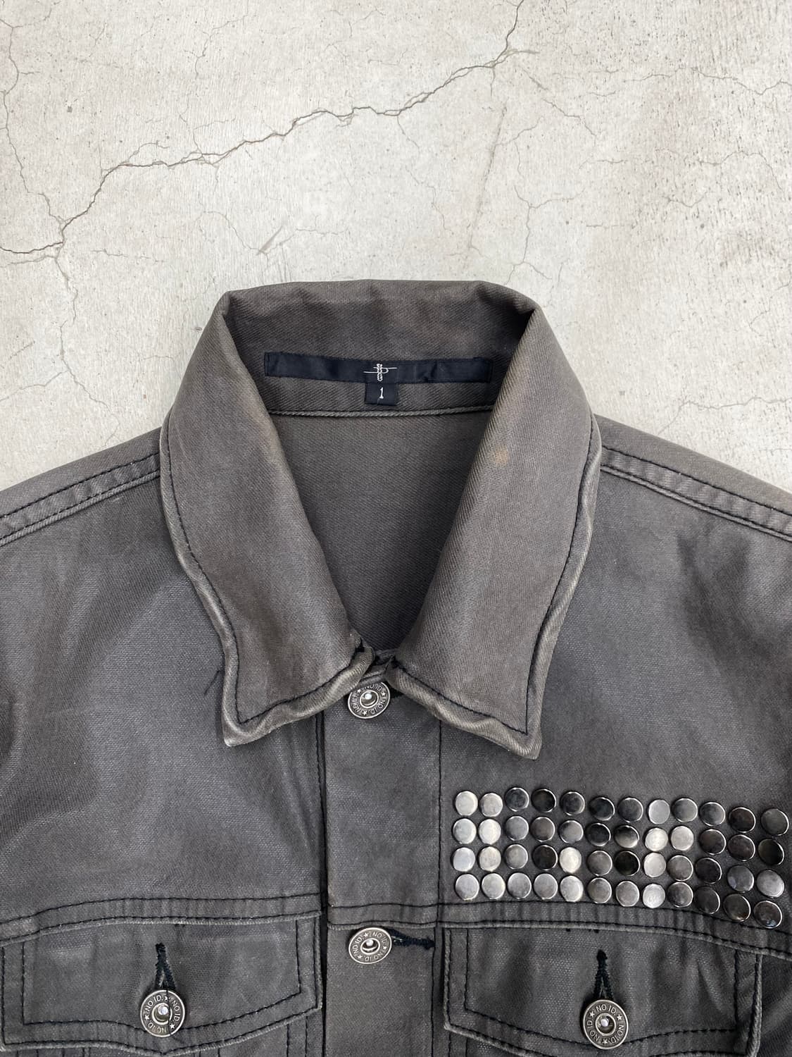 노 아이디 스터드 코팅 자켓 상품이미지5