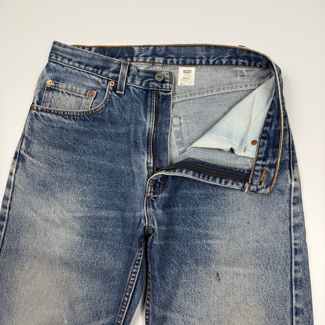 (32) 00s USA Made 리바이스 505 데님 팬츠 상품이미지5
