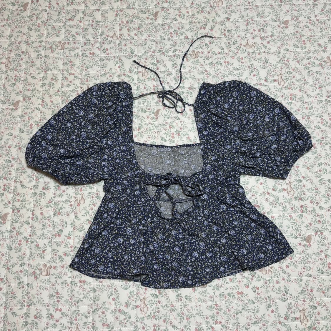 h&m 에이치앤엠 타이 디테일 페플럼 블라우스 (새상품) 상품이미지6