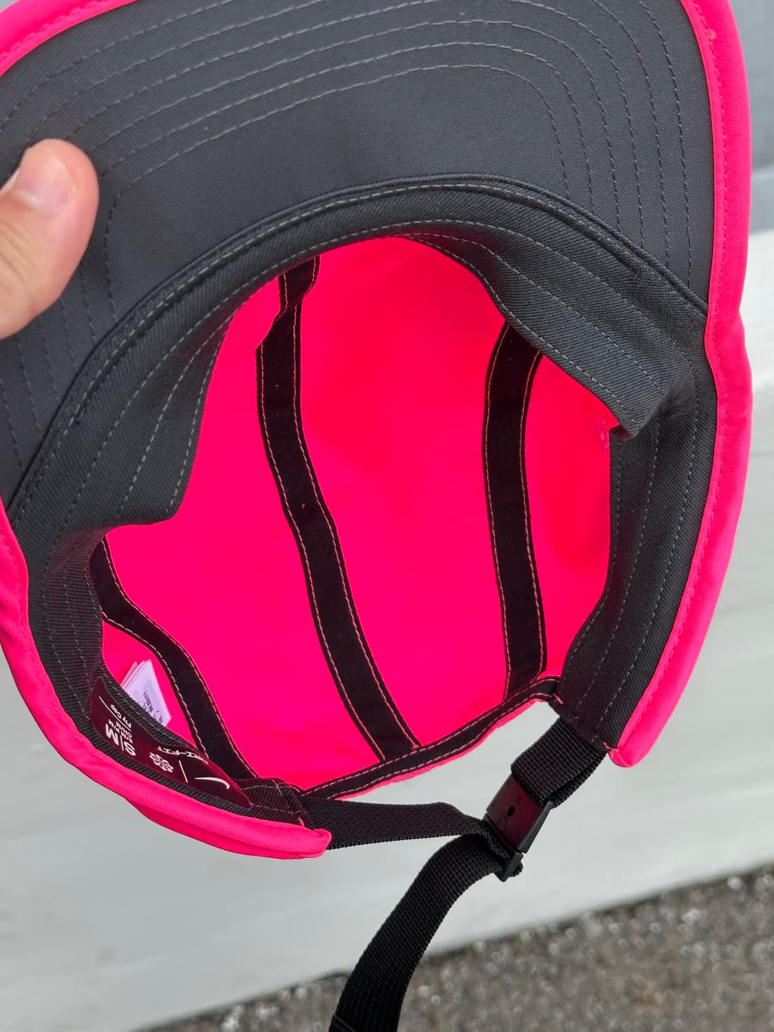 [S-M] NIKE 나이키 로고 핫핑크 캠프캡 러닝 모자 상품이미지6