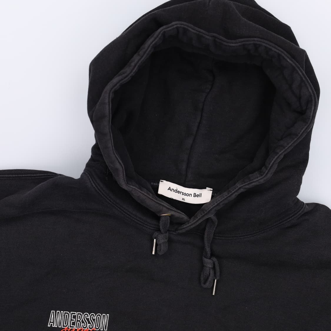 [XL] 앤더슨벨 블랙 레터링 후드티셔츠 1223H2 상품이미지3