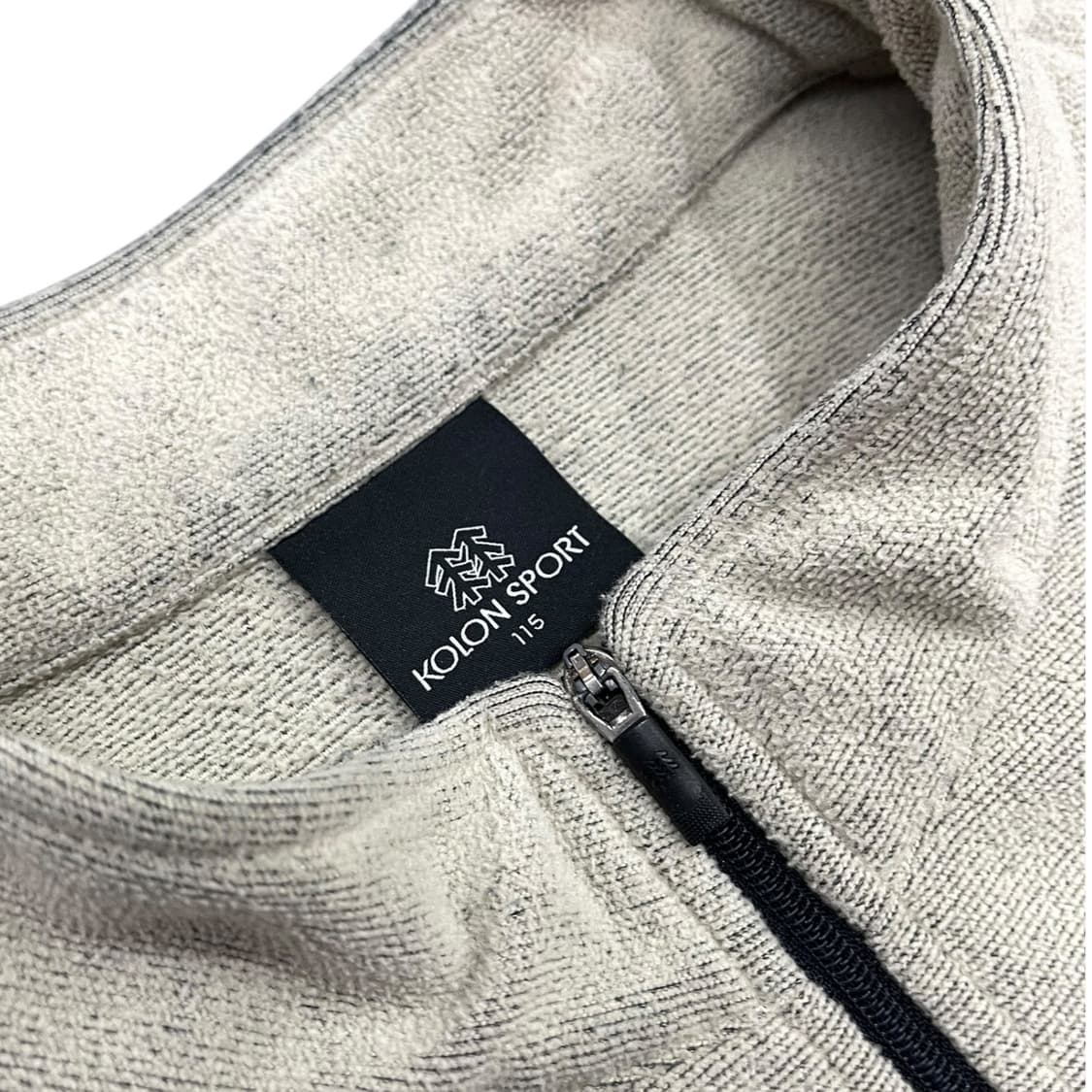 코오롱 패턴 플리스 반집업 상품이미지5