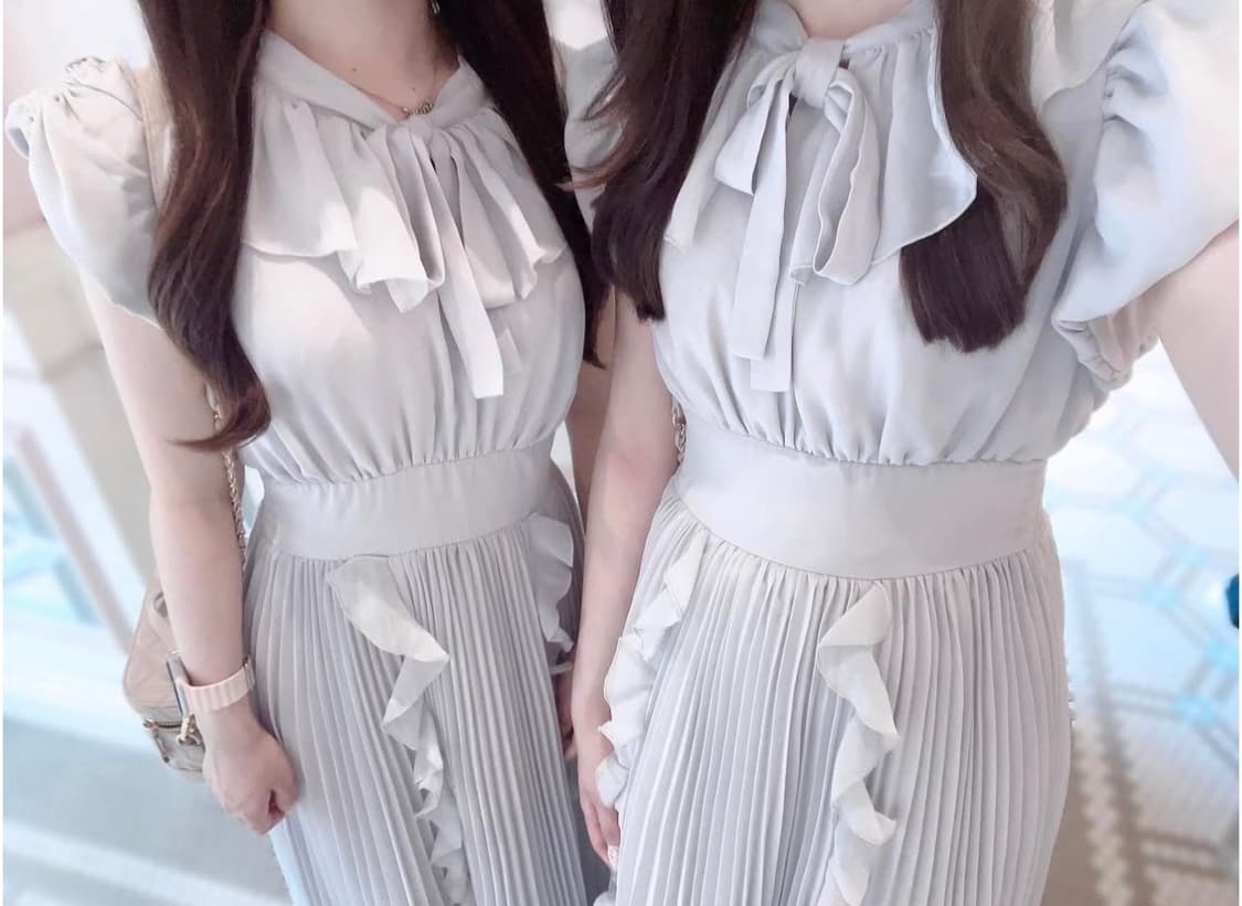 rosemuse 로제뮤즈 쉬폰 플리츠 드레스 양산형 지뢰계 스나계 걸리 상품이미지3