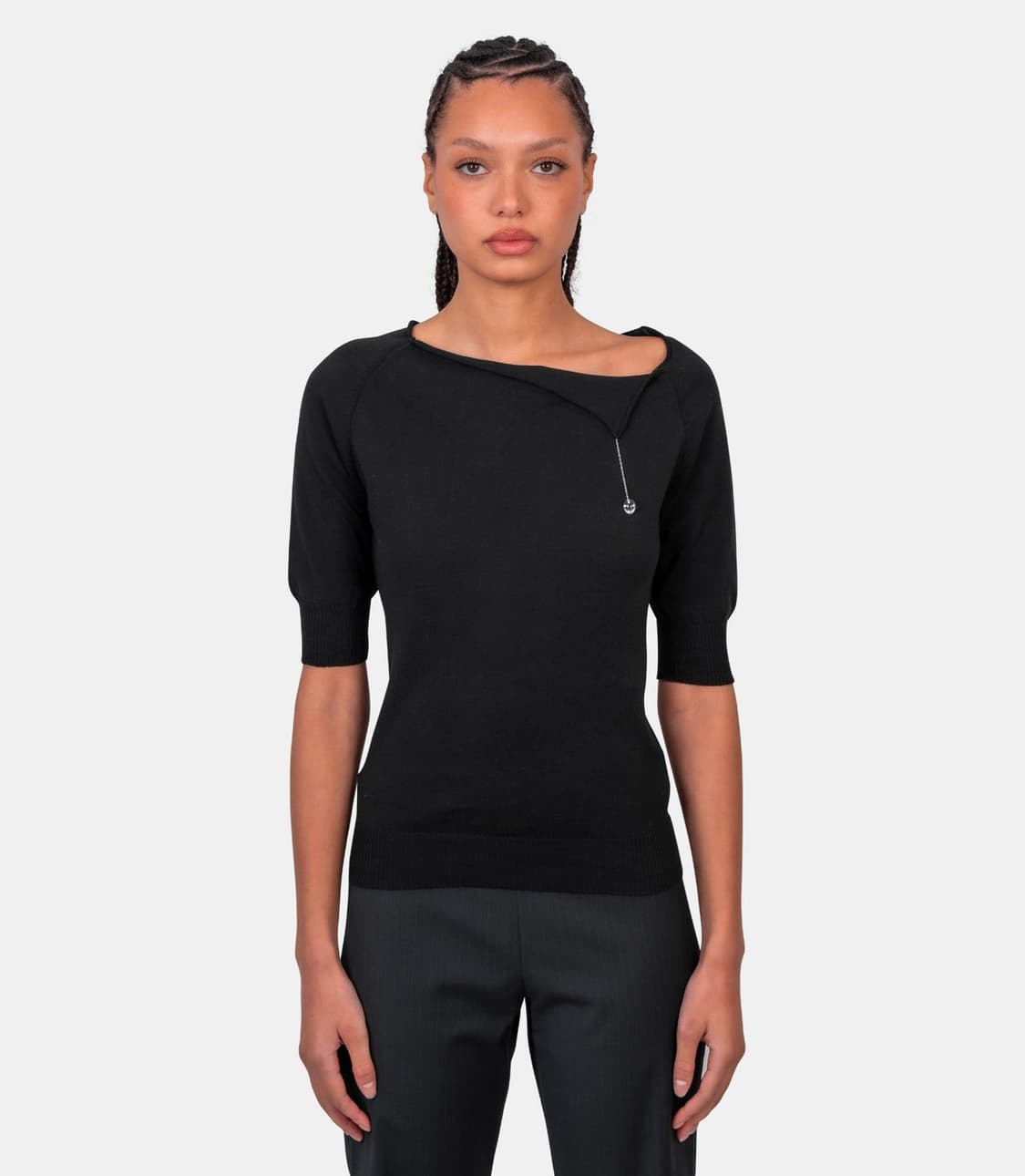 [S,M]팔로마울 Caun 탑/블랙 상품이미지1