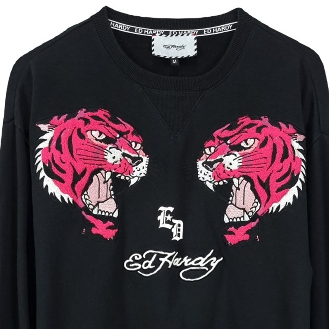 [에드하디] 더블 타이거 자수 루즈핏 맨투맨 블랙 M19865 상품이미지4