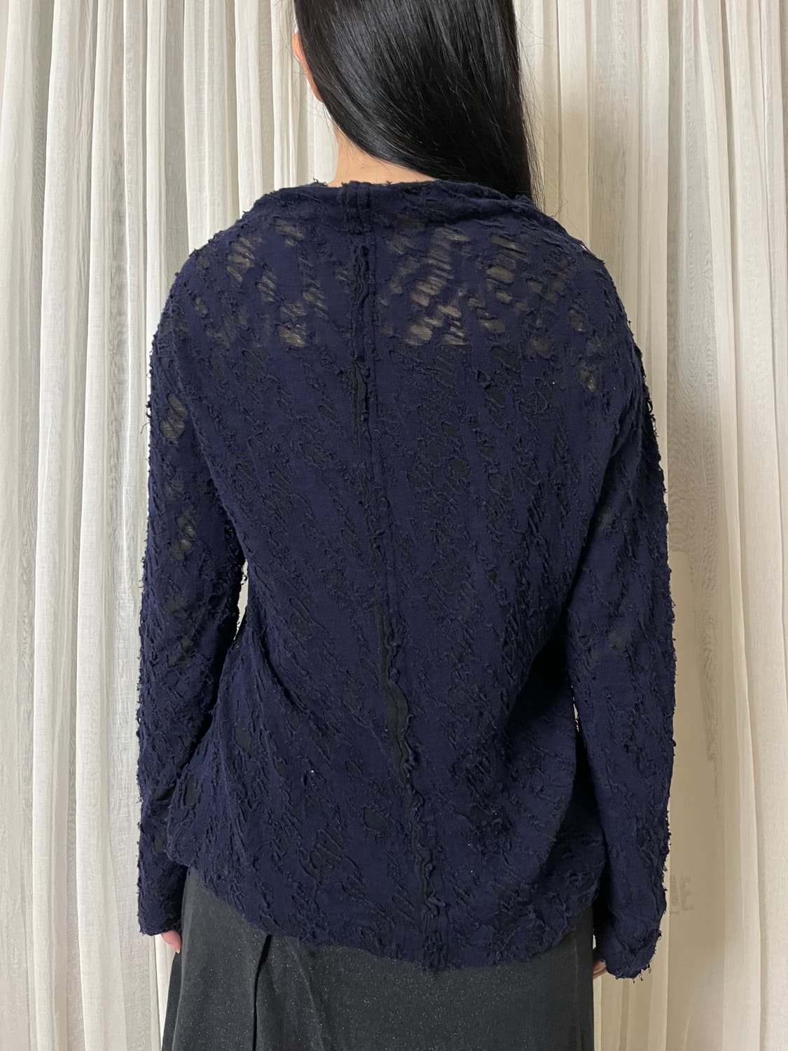 요지야마모토 데미지 시스루 레이어드 컷앤소 Yohji yamamoto 상품이미지2