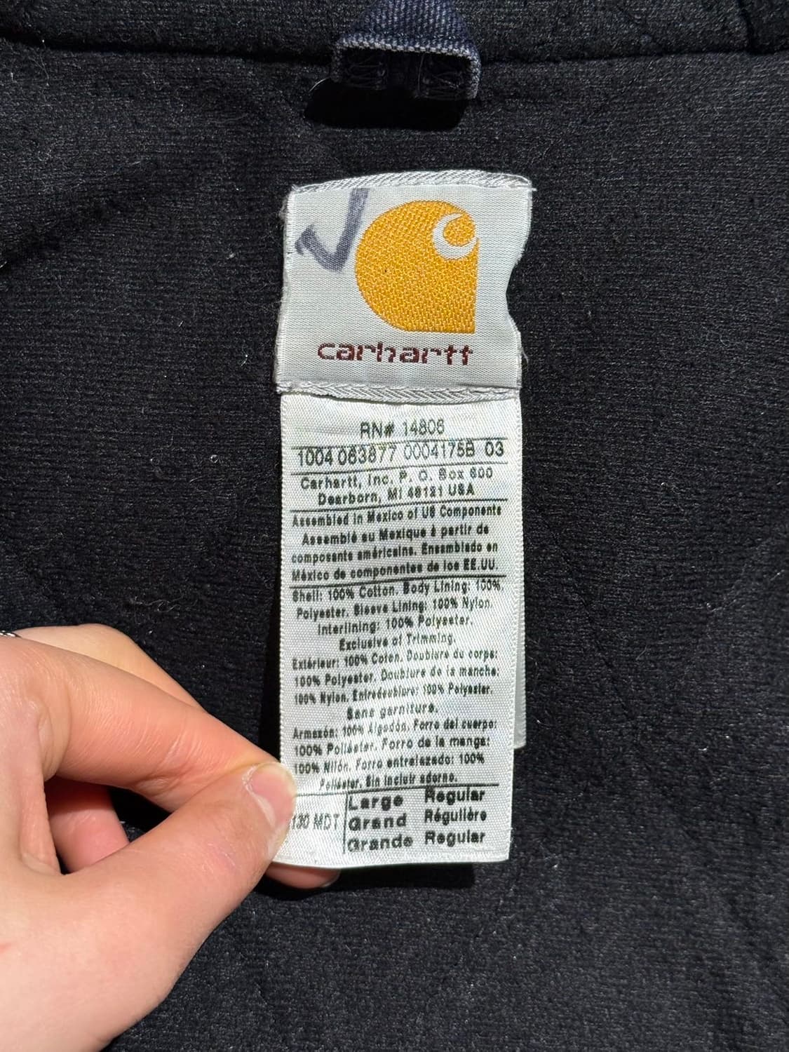 칼하트 네이비 J130 MDT 액티브 자켓 상품이미지7