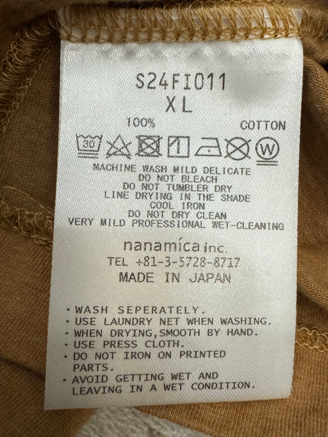 [XL][110] 나나미카 포토 프린트 롱슬리브 티셔츠 모카  상품이미지9