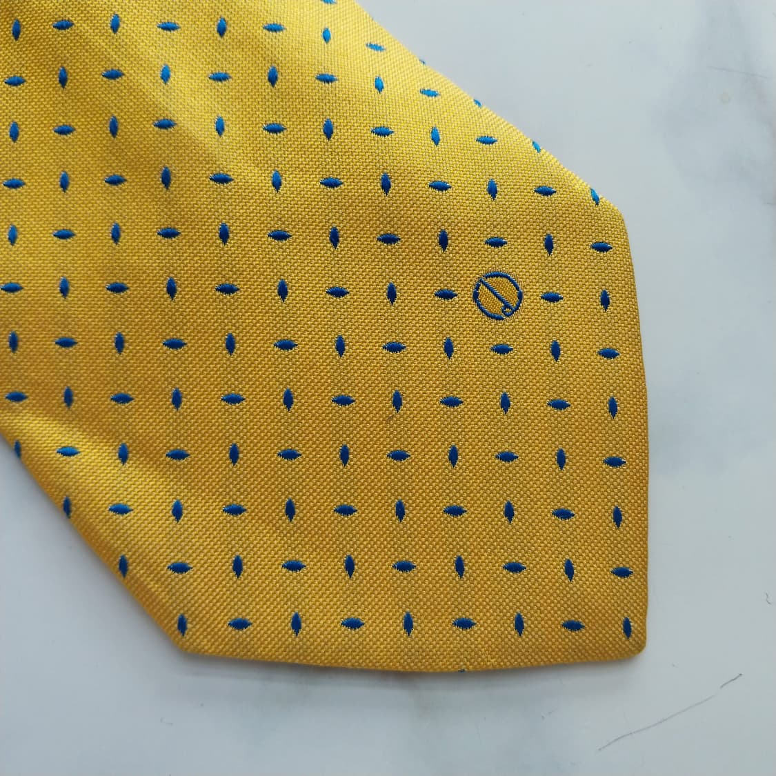 던힐 실크 옐로 블루 미니 패턴 넥타이 9.5cm A~A+등급 K664
 상품이미지7