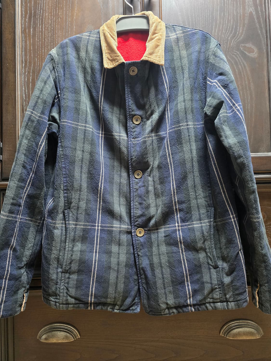 45R 45RPM 체크 워크 자켓 5(105)사이즈입니다. 상품이미지1