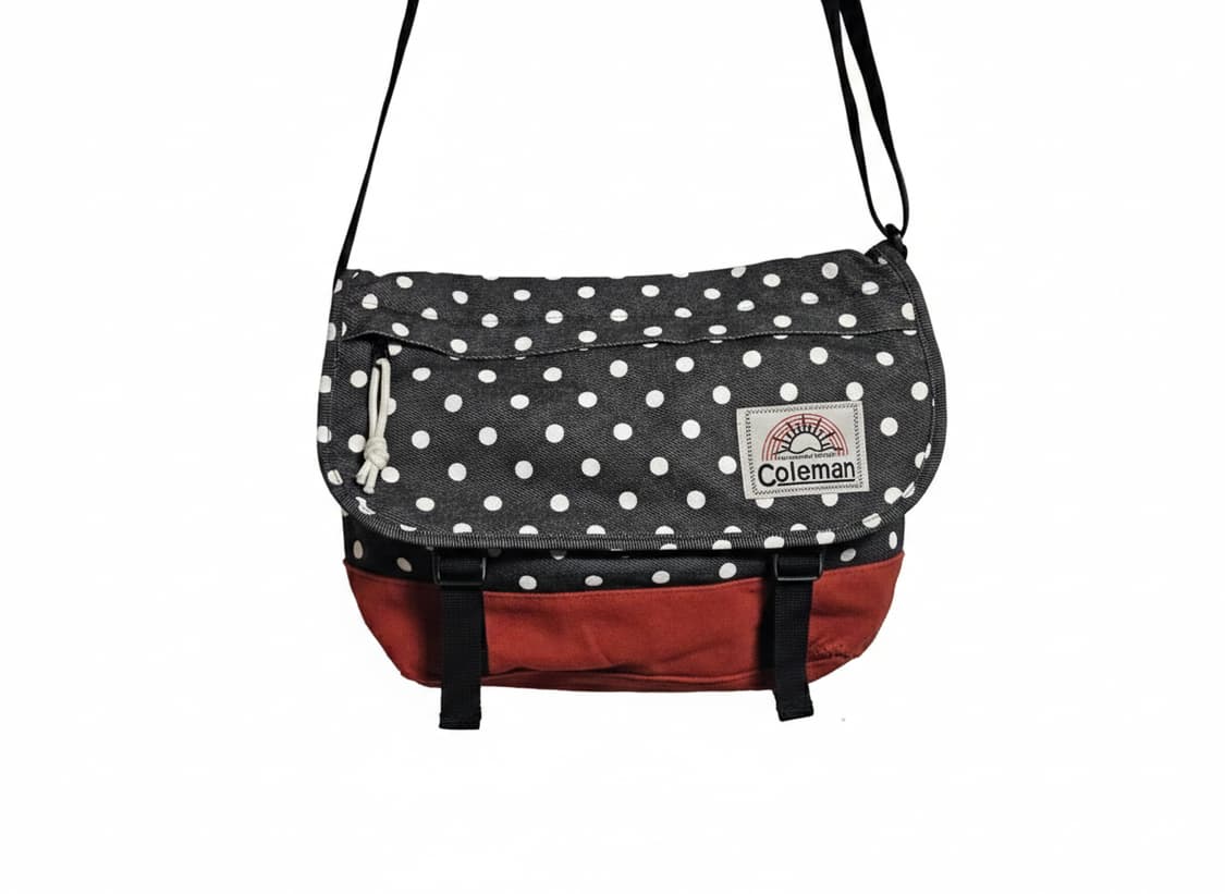 콜맨 땡땡이 도트 데님 크로스백/빈티지 모리걸 00's 상품이미지1