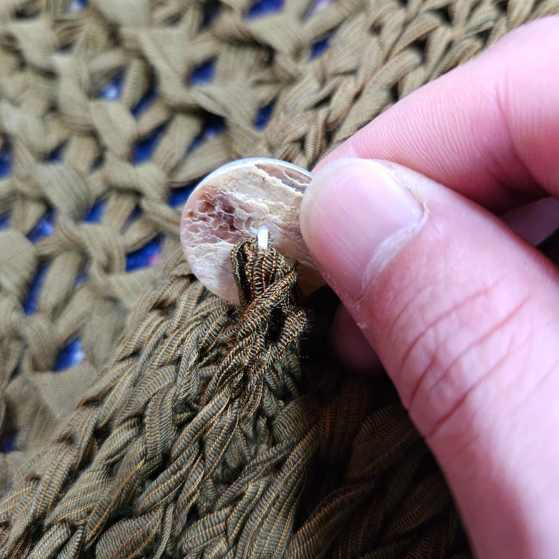 SHALLOT 울 혼방 짜임 자게 버튼 니트 베스트 Free size 상품이미지6