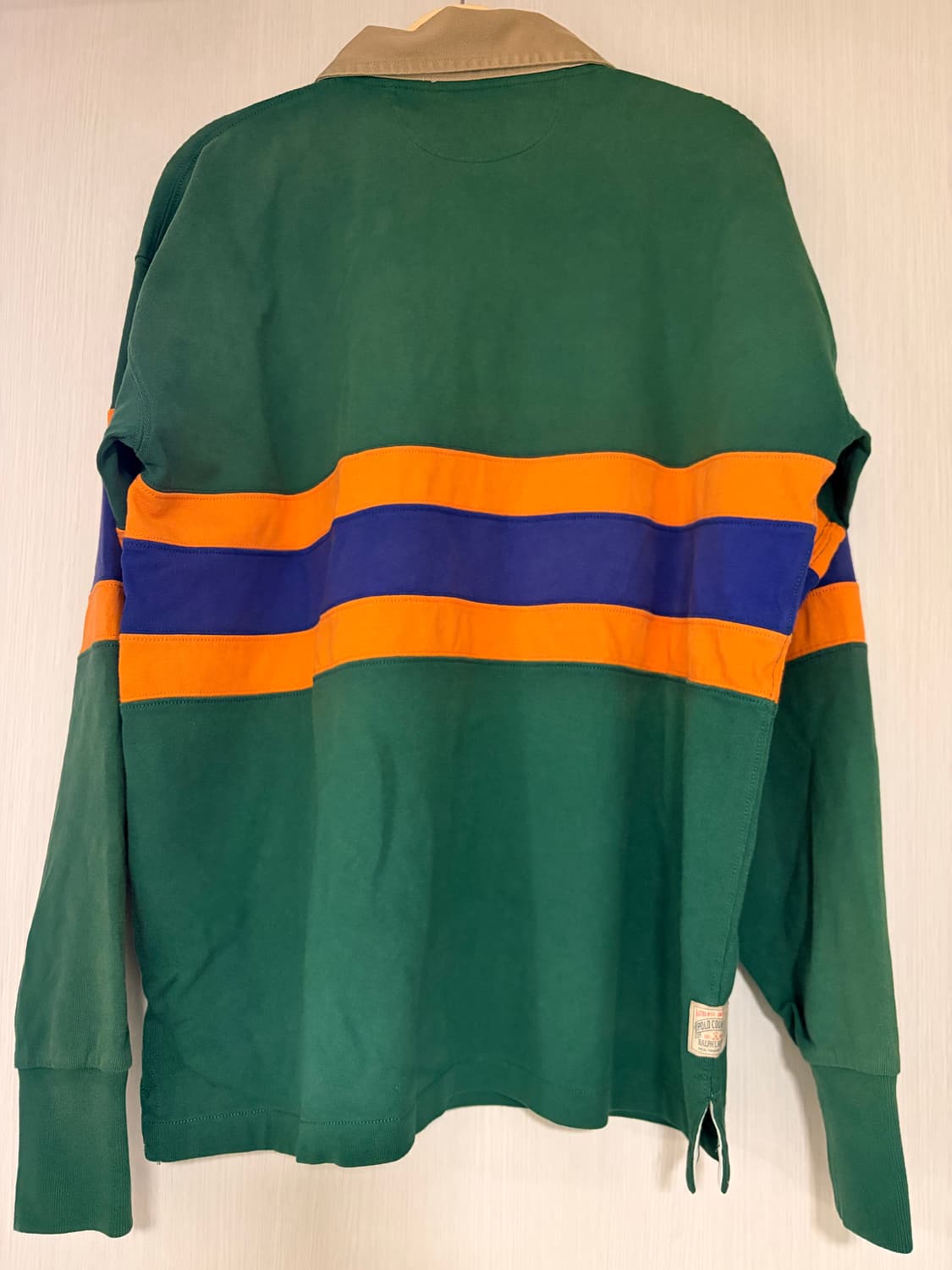 폴로 랄프로렌 남성 컨트리 빈티지핏 자수 럭비 티셔츠 그린 M 상품이미지5